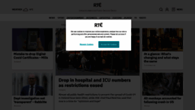 What Rte.ie website looked like in 2022 (2 years ago)