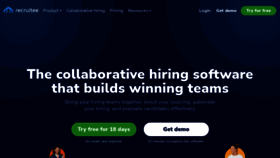 What Recruitee.com website looked like in 2022 (2 years ago)