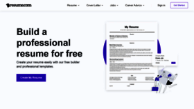 What Resume.com website looked like in 2022 (2 years ago)
