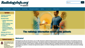 What Radiologyinfo.org website looked like in 2022 (2 years ago)