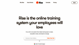 What Rise.com website looked like in 2022 (2 years ago)
