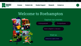 What Roehampton.ac.uk website looked like in 2022 (2 years ago)