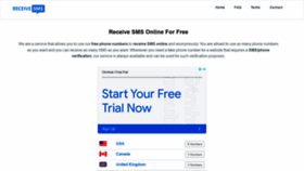 What Receivesms.org website looked like in 2022 (4 years ago)