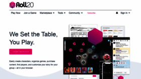 What Roll20.net website looked like in 2022 (3 years ago)