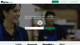 What Recrutasimples.com.br website looked like in 2022 (4 years ago)