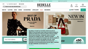 What Rebelle.com website looked like in 2022 (2 years ago)