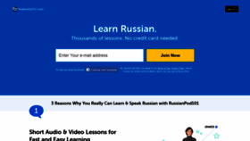 What Russianpod101.com website looked like in 2022 (2 years ago)