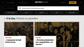 What Retronews.fr website looked like in 2022 (2 years ago)