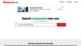 What Restaurants.com website looked like in 2022 (2 years ago)