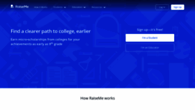 What Raise.me website looked like in 2022 (3 years ago)