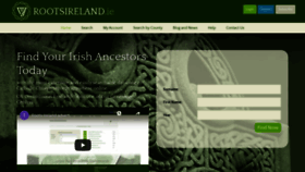 What Rootsireland.ie website looked like in 2022 (2 years ago)
