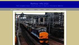 What Railtourinfo.co.uk website looked like in 2022 (2 years ago)
