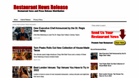 What Restaurantnewsrelease.com website looked like in 2022 (2 years ago)