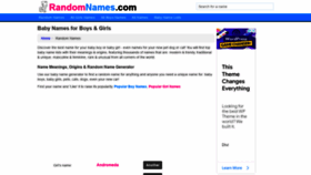 What Randomnames.com website looked like in 2022 (1 year ago)