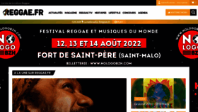 What Reggae.fr website looked like in 2022 (1 year ago)
