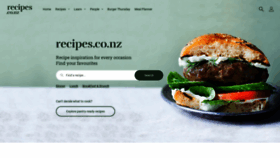 What Recipes.co.nz website looked like in 2022 (1 year ago)