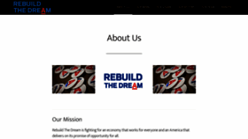 What Rebuildthedream.com website looked like in 2022 (1 year ago)