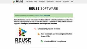 What Reuse.software website looked like in 2022 (1 year ago)