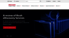 What Ricoh.com website looked like in 2022 (1 year ago)