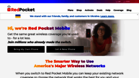 What Redpocket.com website looked like in 2022 (1 year ago)