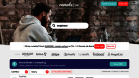 What Remoteok.com website looked like in 2022 (3 years ago)
