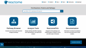 What Reactome.org website looked like in 2022 (1 year ago)