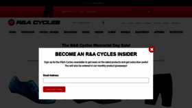What Racycles.com website looked like in 2022 (1 year ago)