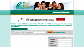 What Ratefame.com website looked like in 2022 (1 year ago)