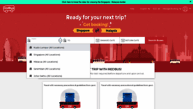 What Redbus.sg website looked like in 2022 (1 year ago)