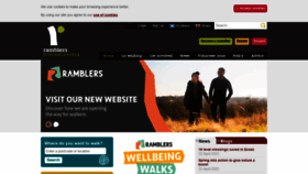 What Ramblers.org.uk website looked like in 2022 (3 years ago)