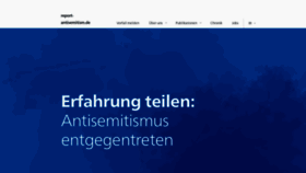 What Report-antisemitism.de website looked like in 2022 (1 year ago)