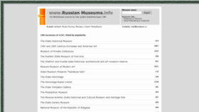 What Russianmuseums.info website looked like in 2022 (1 year ago)