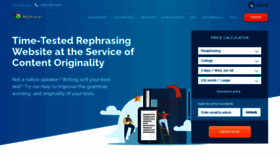 What Rephraser.net website looked like in 2022 (4 years ago)