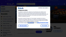 What Raja.fr website looked like in 2022 (1 year ago)
