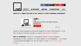 What Raylib.com website looked like in 2022 (1 year ago)