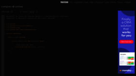 What Rextester.com website looked like in 2022 (3 years ago)