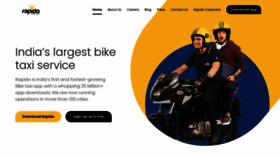 What Rapido.bike website looked like in 2022 (1 year ago)