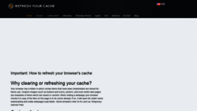 What Refreshyourcache.com website looked like in 2022 (1 year ago)