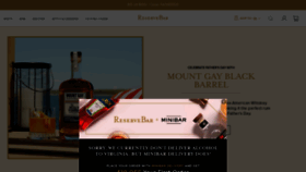 What Reservebar.com website looked like in 2022 (1 year ago)