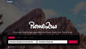 What Rome2rio.com website looked like in 2022 (1 year ago)