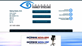 What Roanokefamilyeyecare.com website looked like in 2022 (1 year ago)