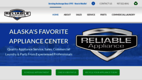 What Reliableapplianceak.com website looked like in 2022 (1 year ago)