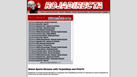 What Rojadirectatv.at website looked like in 2022 (1 year ago)