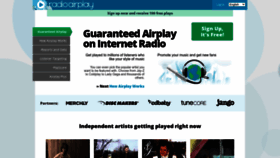 What Radioairplay.com website looked like in 2022 (1 year ago)