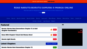 What Readnaruto.com website looked like in 2022 (1 year ago)