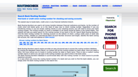 What Routingcheck.com website looked like in 2022 (1 year ago)