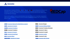 What Redcap.ascension.org website looked like in 2022 (1 year ago)