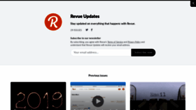 What Revue.email website looked like in 2022 (1 year ago)