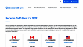 What Receive-smss.live website looked like in 2022 (1 year ago)