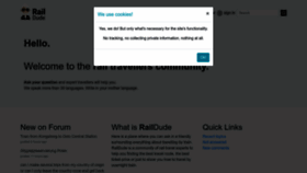 What Raildude.com website looked like in 2022 (1 year ago)